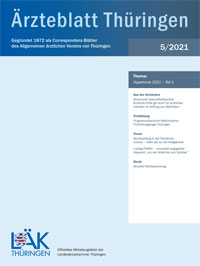 Titelbild der Ausgabe Mai 2021 des Ärzteblattes