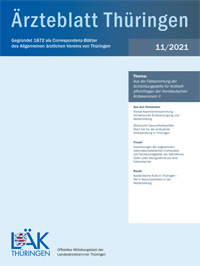 Titelbild der Ausgabe Nov 2021 des Ärzteblattes
