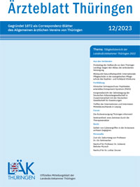 Titelbild der Ausgabe Dez 2023 des Ärzteblattes