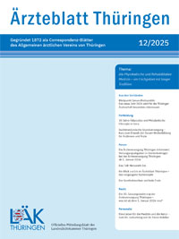Titelbild der Ausgabe Dez 2025 des &Auml;rzteblattes